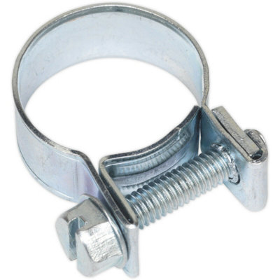 20 Pack Zinc Plated Mini Hose Clip16 To 18mm DiameterHose Pipe Clip Fixing from B&Q
