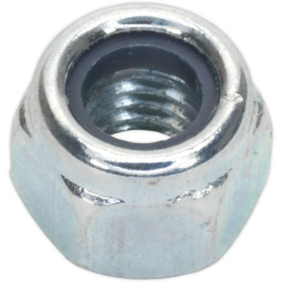100 Pack Of Zinc Plated Nylon Locknut BoltsM6 Din 9821mm Pitch For Versatile Use from B&Q