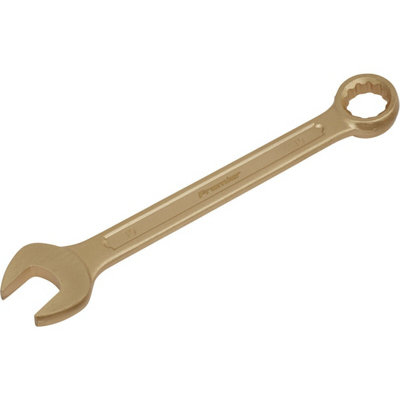 19mm Non-Sparking Combination Spanner With Open-End And 12-Point Walldrive Ring from B&Q