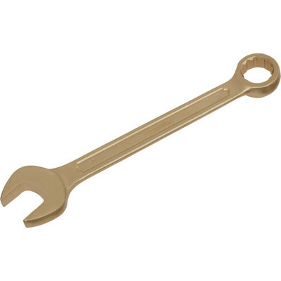 30mm Non-Sparking Combination Spanner With Open-End And 12-Point Walldrive Ring from B&Q