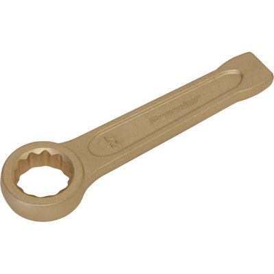  - 27mm Non-Sparking Ring End Slogging Spanner With Heavy-Duty Striking End