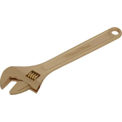 250mm Non-Sparking Adjustable Wrench With 30mm Jaw CapacityDurable Beryllium Copper Tool from B&Q