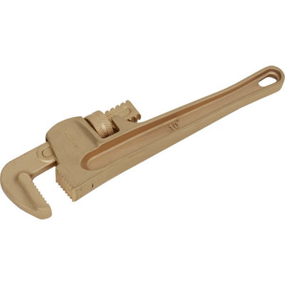 250mm Non-Sparking Pipe Wrench With 45mm Jaw CapacityDurable Beryllium Copper Tool from B&Q