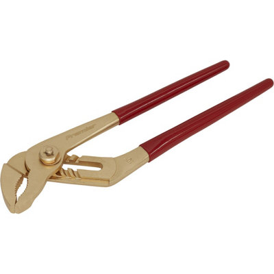 250mm Non-Sparking Water Pump Pliers With Adjustable Groove Joint Head from B&Q