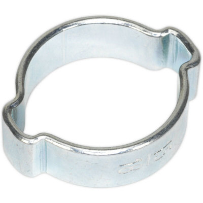 25 Pack Zinc Plated Double Ear O-Clip15mm To 18mm DiameterHose Pipe Fixing from B&Q