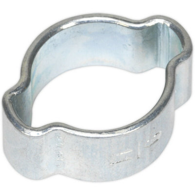 25 Pack Zinc Plated Double Ear O-Clip9mm To 11mm DiameterHose Pipe Fixing from B&Q