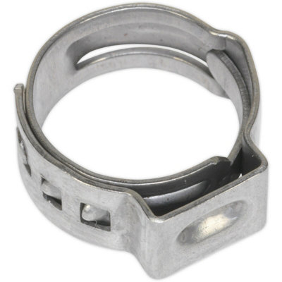 25 Pack Stainless Steel Single Ear O-Clip11.8mm To 13.8mm DiameterFixing from B&Q