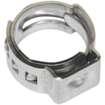 25 Pack Stainless Steel Single Ear O-Clip9.8mm To 11.8mm DiameterFixing from B&Q