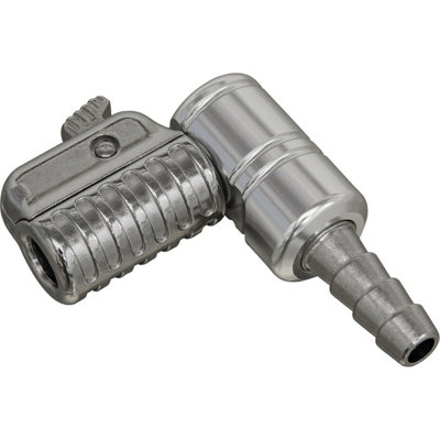 8mm Male Bore 90 Degree Tyre Inflator Clip-On Connector With 360 Degree Swivel Head from B&Q