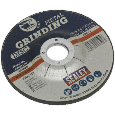 Premium Aluminium Oxide Dpc Metal Grinding Disc115mm X 6mm With 22mm Bore from B&Q