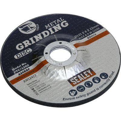 Premium Aluminium Oxide Grinding Disc 125mm For Metal Working from B&Q