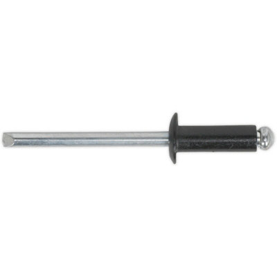  - 200 Pack Of Black Anodized Aluminium Rivets3.2mm X 10mm Standard Flange