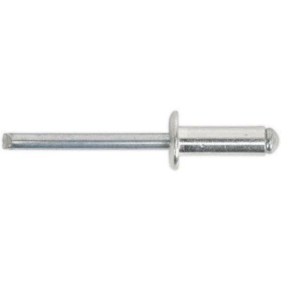 B&Q 200 Pack 6.4Mm X 19.5Mm Blind Pop Rivets - Standard Flange Aluminium Compression