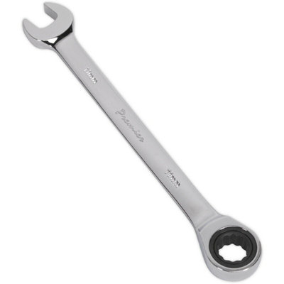 11mm Chrome Vanadium Steel Ratchet Combination Spanner With 72 Tooth Design from B&Q
