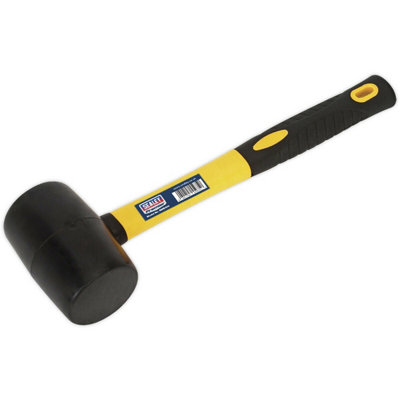 - 1Lb Rubber Mallet With Fibreglass HandleIdeal Diy Tool For Camping And Home Projects