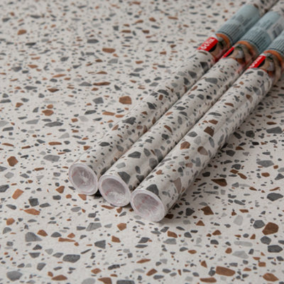 D-C-Fix Terrazzo 67.5Cm X 2M (3 Rolls) Self-Adhesive Vinyl Wrap For Doors And Worktops from B&Q