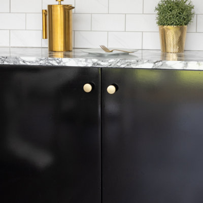 B&Q -  Glossy Black 67.5Cm X 2M Self-Adhesive Vinyl Wrap For Doors And Furniture
