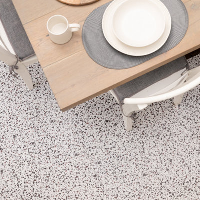 D-C-Fix Terrazzo Self Adhesive Vinyl Floor Tiles Pack Of 11 (1Sqm) from B&Q