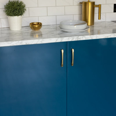 B&Q -  Glossy Petrol Blue 45Cm X 1M Self-Adhesive Vinyl Wrap For Doors And Furniture