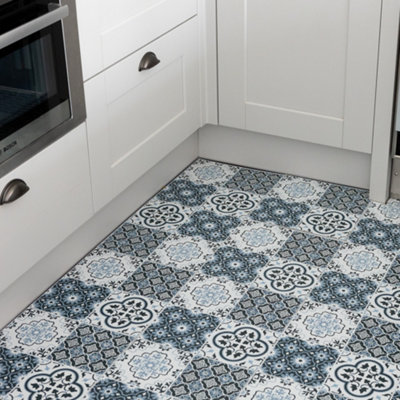 B&Q Floor Pops Myriad Self Adhesive Vinyl Floor Tiles Pack Of 10 (0.93Sqm)