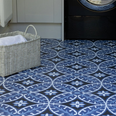 FloorPops Floor Pops Capri 30.48 X 30.48Cm Self-Adhesive Vinyl Floor Tiles Pack 30 (2.79Sqm) from B&Q