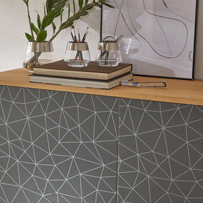 D-C-Fix Tico Silver 67.5Cm X 2M Self-Adhesive Vinyl Wrap For Doors And Furniture from B&Q