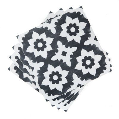 Quadrostyle Campagne Navy Wall And Floor Tile Vinyl Stickers 30Cm(L) 30Cm(W) Pack Of 4 from B&Q
