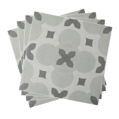 Quadrostyle Raspail Wall And Floor Tile Vinyl Stickers 30Cm(L) 30Cm(W) Pack Of 4 from B&Q