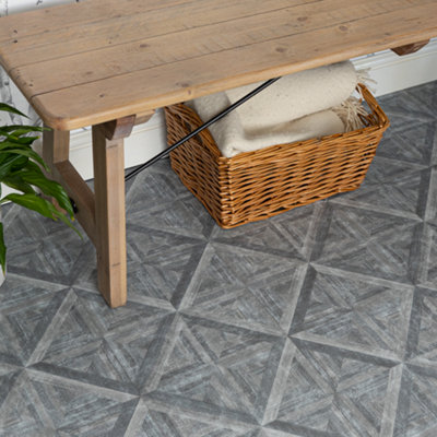 FloorPops Floor Pops Townhouse Self Adhesive Vinyl Floor Tiles Pack Of 10 (0.93Sqm) from B&Q