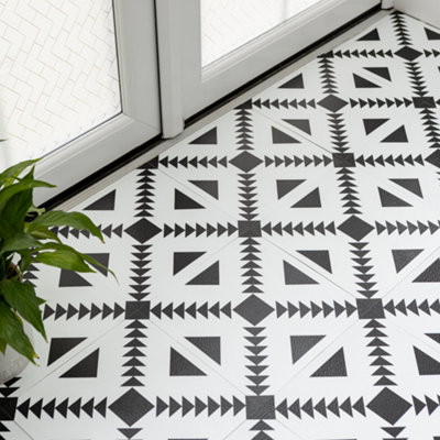 FloorPops Floor Pops Parla 30.48 X 30.48Cm Self-Adhesive Vinyl Floor Tiles Pack 10 (0.93Sqm) from B&Q