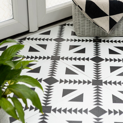 FloorPops Floor Pops Parla 30.48 X 30.48Cm Self-Adhesive Vinyl Floor Tiles Pack 20 (1.86Sqm) from B&Q