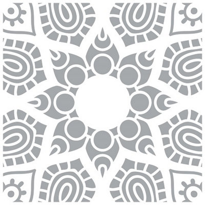 Stencil It Marrakesh Reusable Tile Stencil For WallsFloorsPatio And Furniture 60Cm(L) 60Cm(W) from B&Q