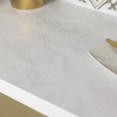 D-C-Fix White Concrete Self Adhesive Vinyl Wrap Film For Kitchen Worktops And Furniture 1M(L) 67.5Cm(W) Size 5