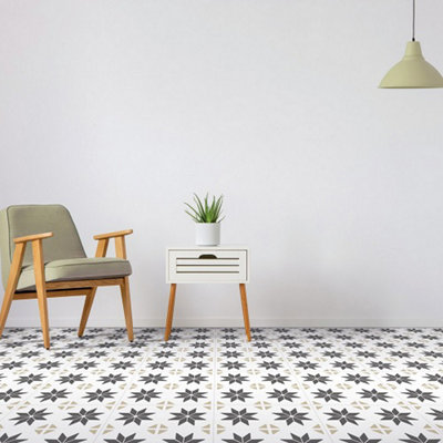 D-C-Fix Vivid Stars 30.48 X 30.48Cm Self-Adhesive Vinyl Floor Tiles Pack 11 (1Sqm) from B&Q