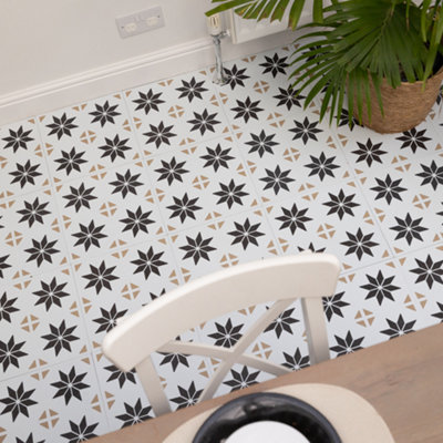 D-C-Fix Vivid Stars Self Adhesive Vinyl Floor Tiles Pack Of 22 (2Sqm)