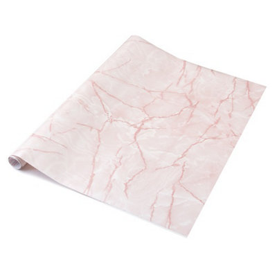 D-C-Fix Marble Self Adhesive Vinyl Wrap Film For Kitchen Worktops And Furniture 15M(L) 67.5Cm(W) Pink