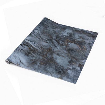 D-C-Fix Marble Romeo Self Adhesive Vinyl Wrap Film For Kitchen Worktops And Furniture 15M(L) 67.5Cm(W) Gold