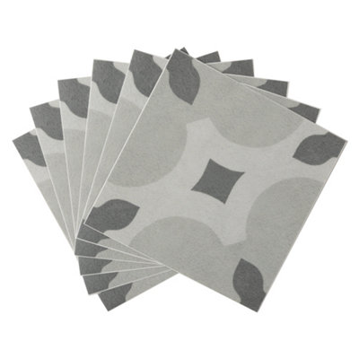 Quadrostyle Raspail Wall Tile And Furniture Vinyl Stickers 15Cm(L) 15Cm(W) Pack Of 6 from B&Q
