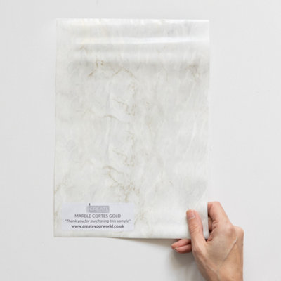 D-C-Fix Marble Cortes Gold A4 Sample Self-Adhesive Vinyl Wrap For Doors And Worktops from B&Q