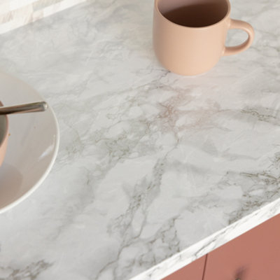 D-C-Fix Marble Cortes Silver 67.5Cm X 5M Self-Adhesive Vinyl Wrap For Doors And Worktops from B&Q