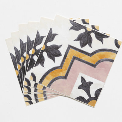 Quadrostyle Syracuse Wall Tile And Furniture Vinyl Stickers 15Cm(L) 15Cm(W) Pack Of 6 from B&Q