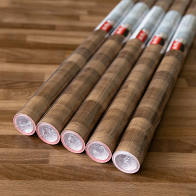 D-C-Fix Walnut Block 67.5Cm X 2M (5 Rolls) Self-Adhesive Vinyl Wrap For Doors And Worktops from B&Q