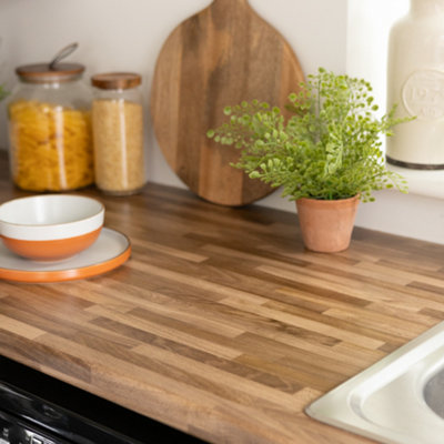 D-C-Fix Walnut Block 67.5Cm X 15M Self-Adhesive Vinyl Wrap For Doors And Worktops from B&Q