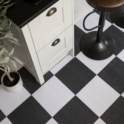 B&Q -  Floor Pops Lawrence Classic 30.48 X 30.48Cm Self-Adhesive Vinyl Floor Tiles Pack 10 (0.93Sqm)