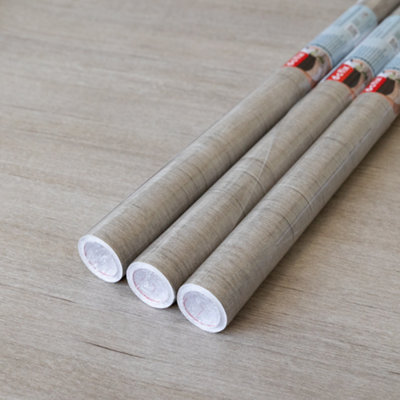 D-C-Fix Tira Wood Greige 67.5Cm X 2M (3 Rolls) Self-Adhesive Vinyl Wrap For Doors And Worktops from B&Q