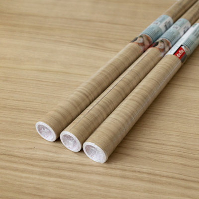 D-C-Fix Woodgrain Tropea Oak Self Adhesive Vinyl Wrap Film For Kitchen Doors And Worktops 2M(L) 67.5Cm(W) Pack Of Rolls Size 3 B&Q