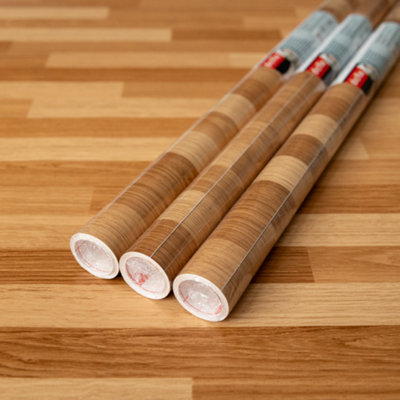 D-C-Fix Modern Butchers Block 67.5Cm X 2M (3 Rolls) Self-Adhesive Vinyl Wrap For Doors And Worktops from B&Q