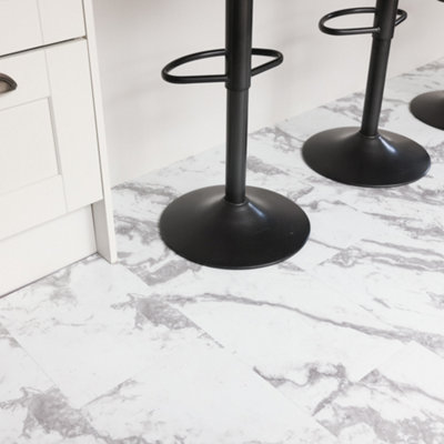 FloorPops Floor Pops Piazza Self Adhesive Vinyl Floor Tiles Pack Of 18 (3.36Sqm) from B&Q
