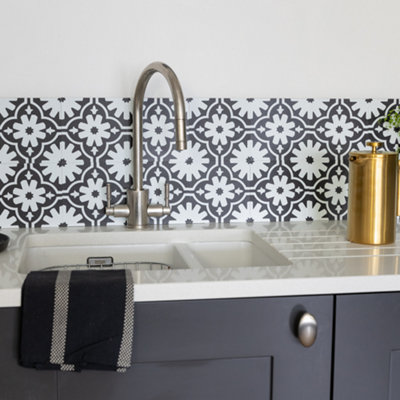 Wallpops Primrose Self-Adhesive Vinyl Wall Tiles 15.24Cm(W) 15.24Cm(H) 1.2mm(D) Pack Of 36 (0.84Sqm) from B&Q