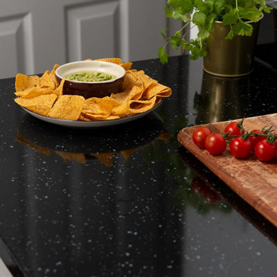 D-C-Fix Black Granite Quartz 67.5Cm X 2M (7 Rolls) Self-Adhesive Vinyl Wrap For Doors And Worktops from B&Q